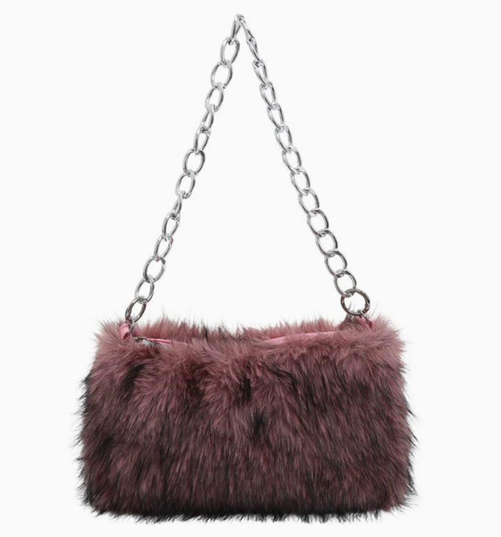 $119.99 Fluffy chain shoulder bag